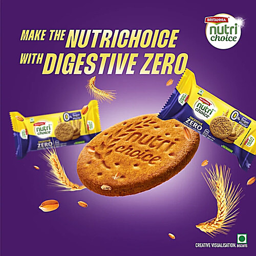 Britannia Nutrichoice Digestive Zero Biscuits, 3x91.7 g (Multipack) 