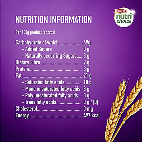 Britannia Nutrichoice Digestive Zero Biscuits, 6x91.7 g (Multipack)