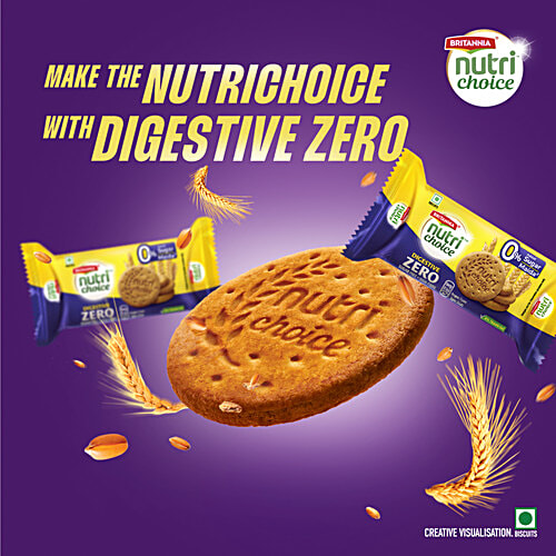 Britannia Nutrichoice Digestive Zero Biscuits, 6x91.7 g (Multipack)