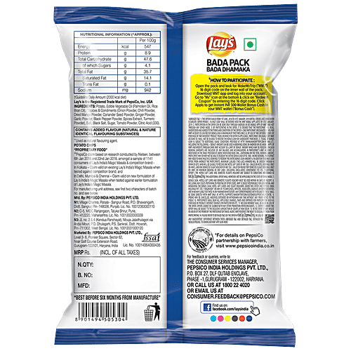 Buy Lays Potato Chips Indias Magic Masala, Party Pack Online at Best
