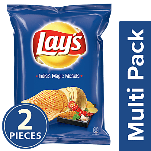 Lay's Potato Chips - Indias Magic Masala, Party Pack, 2x167g Multipack 