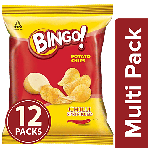 Bingo! Original Style Salt Sprinkled, 45g/52g, Flat Cut Salted Potato Chips Perfect For Snacking