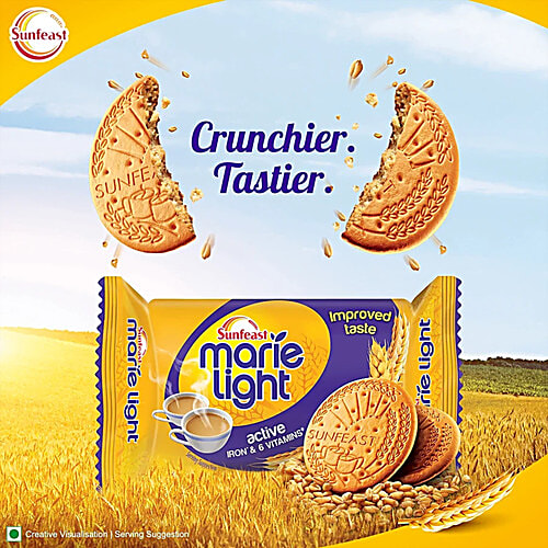 Sunfeast Marie Light Biscuits - Active, 6x81 g Multipack 