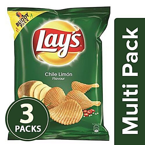 Lay's Potato Chips Chile Limon Flavour, Crunchy Snacks, 40 G Pouch