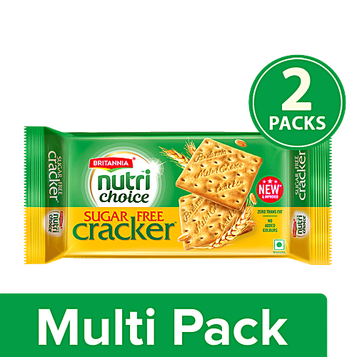 Britannia NutriChoice Sugar Free Cream Cracker, 2x300 g Multipack 