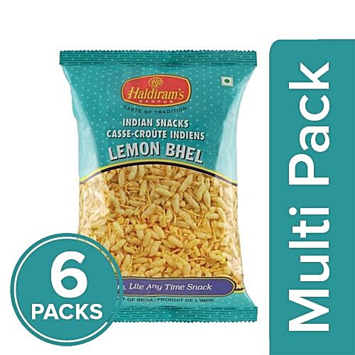 Haldirams  Namkeen - Lemon Bhel, 6x57 g Multipack 