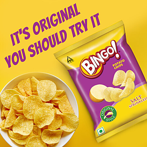 Bingo Potato Chips Original Style - Salt Sprinkled, 6x25.5 g Multipack 