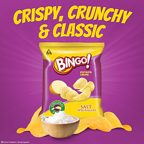 Bingo Potato Chips Original Style - Salt Sprinkled, 6x25.5 g Multipack 