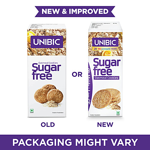 Unibic Sugar Free Oatmeal Cookies, 3 x 67.5 g (Multipack)