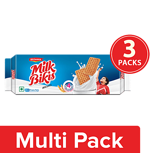 Britannia Biscuits - Milk Bikis, 3x150 g Multipack 