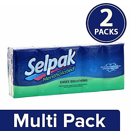 Selpak Menthol Perfumed Pocket Hanky Tissue, 2x10 pcs Multipack 
