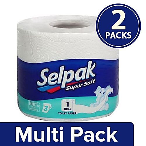 Buy Selpak Imported Toilet Tissue Paper Supersoft, Plain 3Ply Online