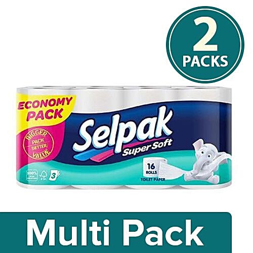 Buy Selpak Imported Toilet Tissue Paper Supersoft Plain Large