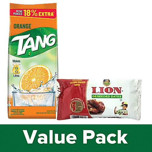 bb Combo Tang Orange Instant Drink Mix 750G + Lion Dates - Deseeded 200G, Combo 2 Items 