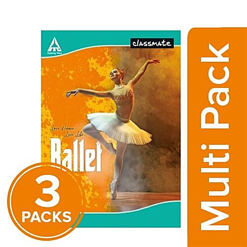 Classmate Notebook - A4, Ruled, Single Line, 240 Pages, 3x1pc Multipack 