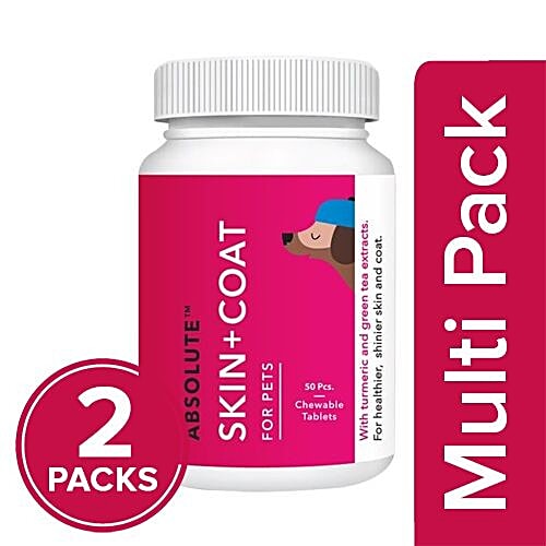 Buy Drools Dog Supplement Absolute Skin + Coat Tablet Online at Best