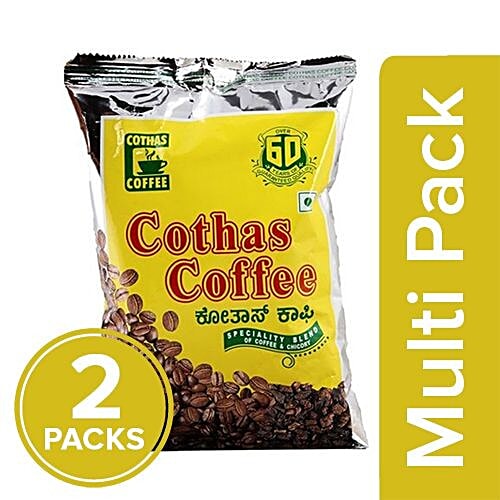 Cothas Coffee Coffee - Powder, Speciality Blend Of Coffee & Chicory Powder, 2x500 g Multipack 