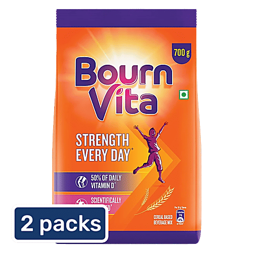 Bournvita Chocolate Nutrition Drink, 2x700 g (Multipack) 