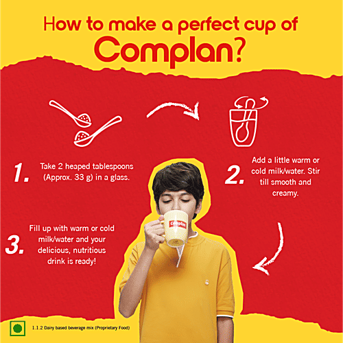 Complan Nutrition Drink Powder - For Kids, Kesar Badam Flavour, 2x500 g (Multipack) 