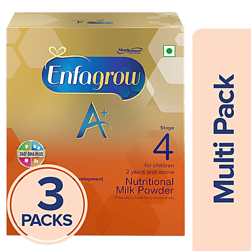 Enfagrow Milk Powder - Vanilla, Nutritional, 2 Years & Above, A+, 3x750 g Multipack 