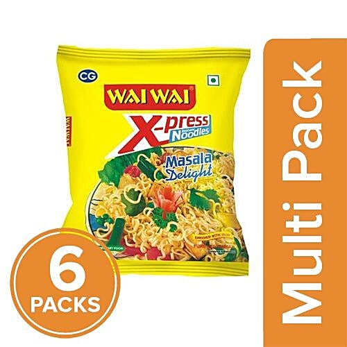 Wai Wai X-Press Instant Noodles - Masala Delight, 6x70 g Multipack 