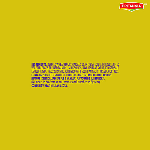 Britannia Treat - Crazy Pineapple Cream Biscuits, 12x64 g Multipack 