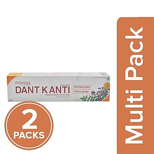 Patanjali Dant Kanti - Regular Dental Cream, 2x100 g Multipack 