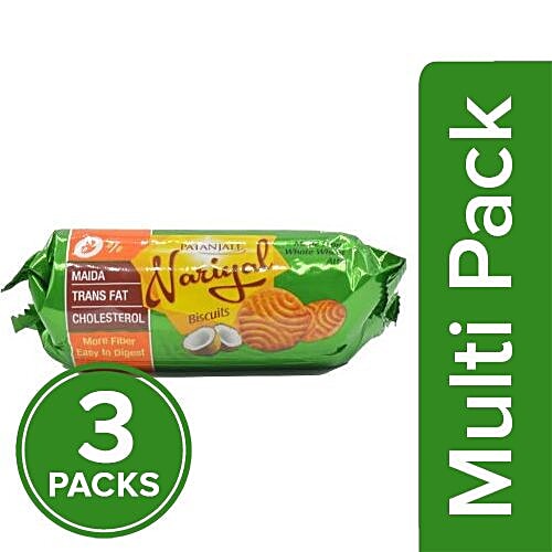 Patanjali Biscuit - Nariyal, 3x100 g Multipack 