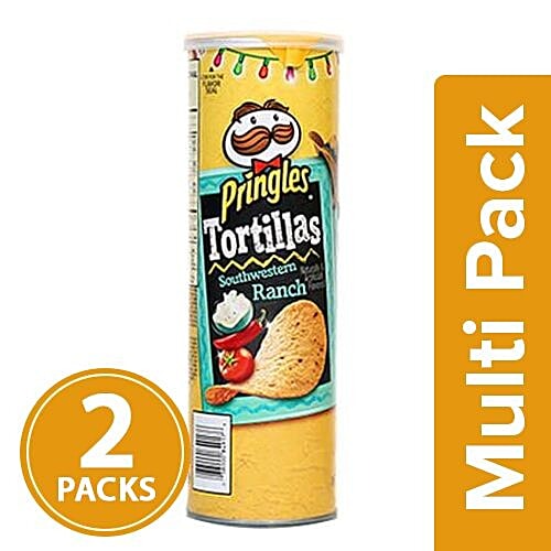 Pringles Potato Chips - Ranch, 2x158 g Multipack 