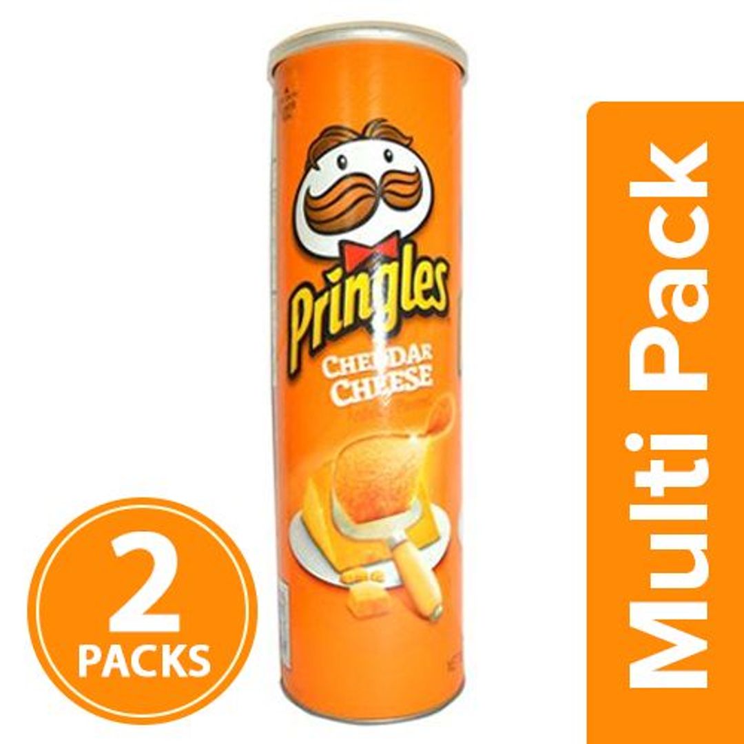 Pringles Potato Chips - Cheddar Cheese, 2x158 g Multipack