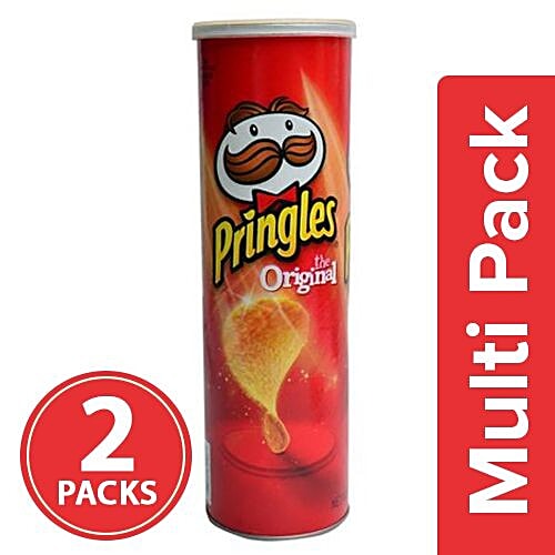 Pringles Potato Crisps - Original, 2x161 g Multipack 