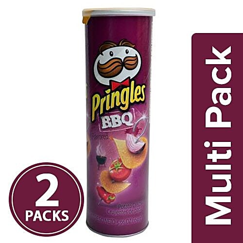 Pringles Potato Crisps - BBQ, 2x158 g Multipack 