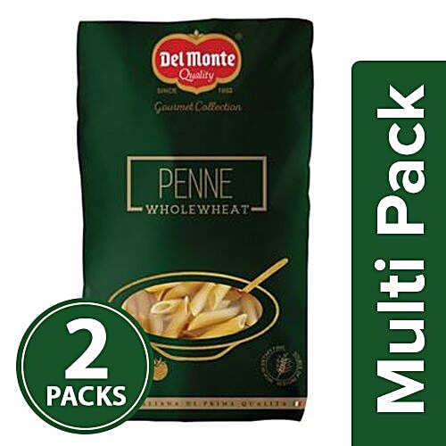 Del Monte Whole Wheat Gourmet Pasta - Penne, 2x500 g Multipack 