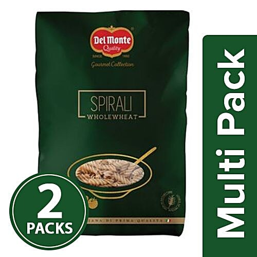 Del Monte Whole Wheat Gourmet Pasta - Spirali, 2x500 g Multipack 
