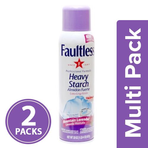 Faultless Heavy Starch - Fresh Lavender Scent, 2x567 g Multipack 