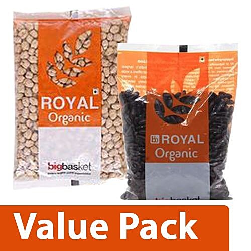 bb Royal Organic - Kabuli Chana/Channa 500gm + Organic - Red Rajma 500gm, Combo 2 Items 