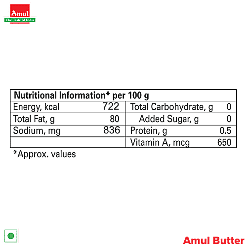 Amul Butter - Pasteurized, 4x100 g Multipack 