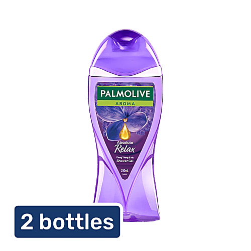 Palmolive Aroma Absolute Relax Shower Gel - With Ylang Ylang Essential Oil & Iris Extract, 2x250 ml Multipack 