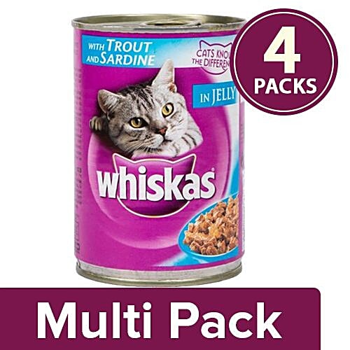 Buy Whiskas Wet cat Food Trout & Sardine, for Adult cats Online at Best Price of Rs null