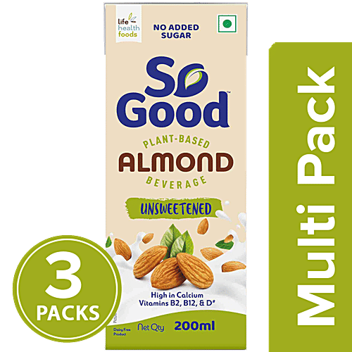 Buy So Good PlantBased Almond Beverage Unsweetened Online at Best