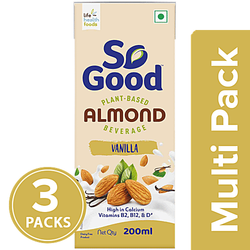 So Good Almond Milk - Vanilla, 200 ml Multipack 