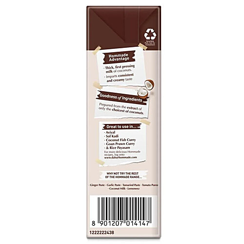 Dabur Hommade - Coconut Milk, 3x200 ml Multipack 