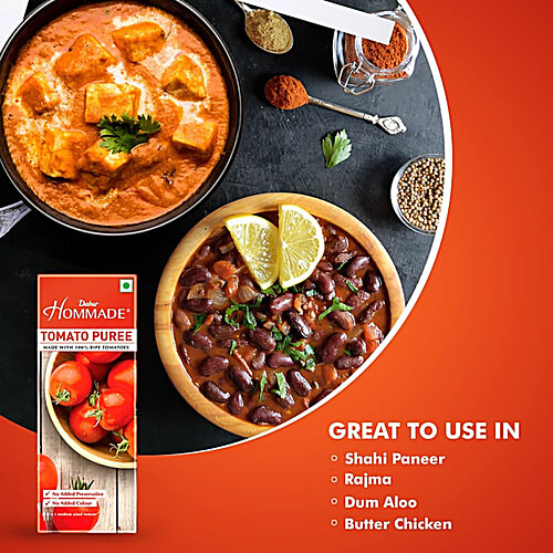 Dabur Hommade - Tomato Puree, 3x200 g Multipack 