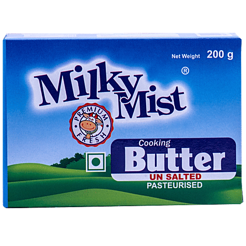 Milky Mist Cooking Butter - Unsalted, 2x200 g Multipack Pasteurised