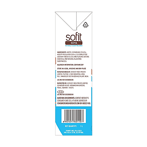 Sofit  Milk - Soya, Sugar Free, 3x1 L Multipack 