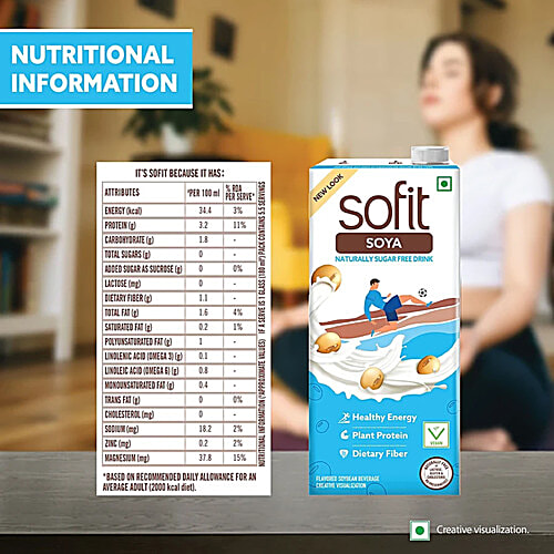 Sofit  Milk - Soya, Sugar Free, 3x1 L Multipack 