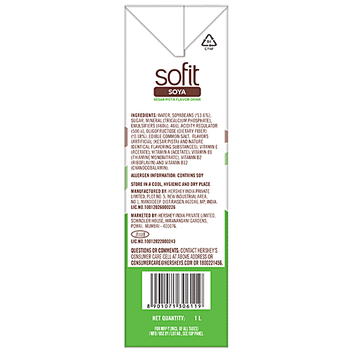 Sofit  Soya Drink Kesar Pista, 3 x 1 L (Multipack) 