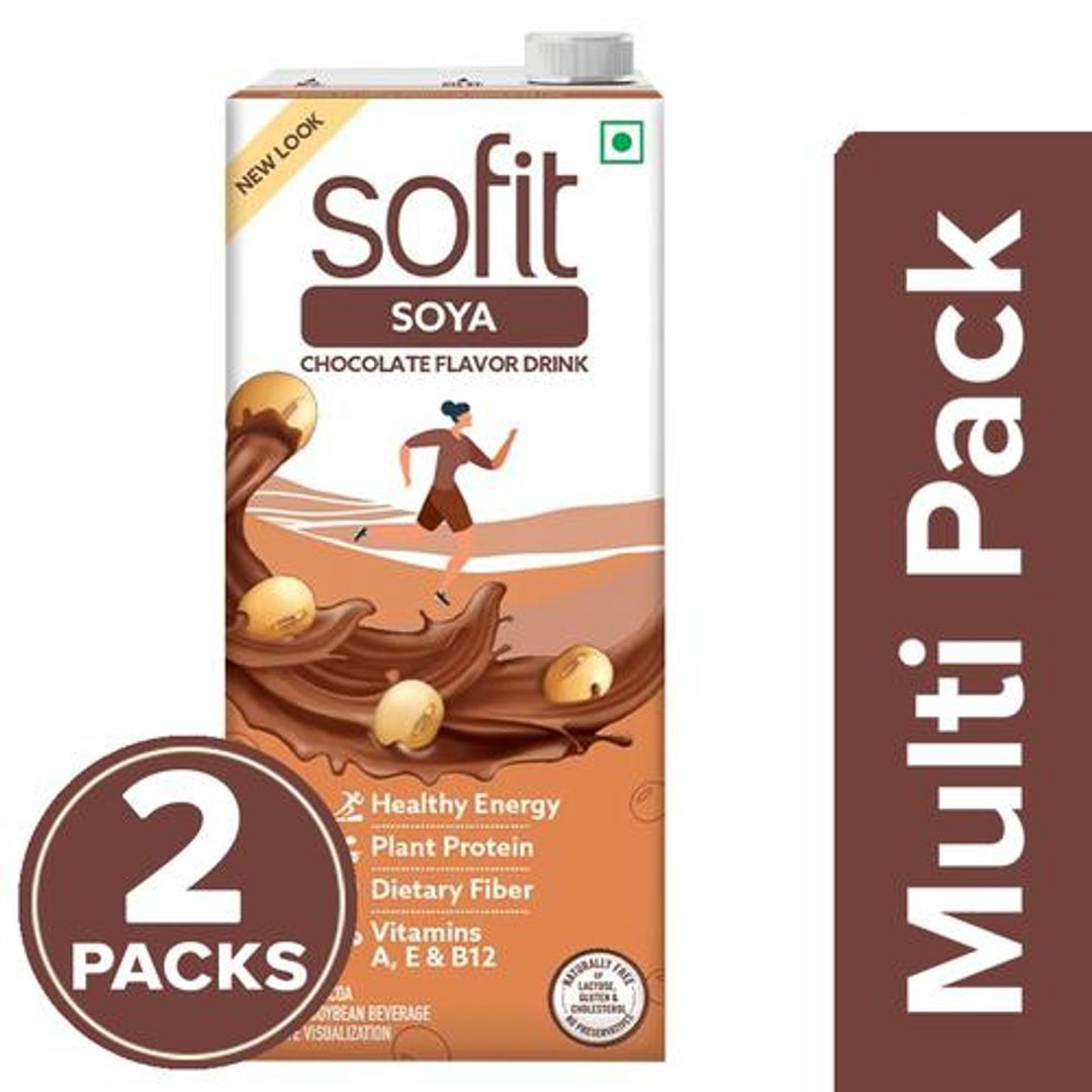 Sofit  Soya Drink Chocolate, 3x1 L Multipack