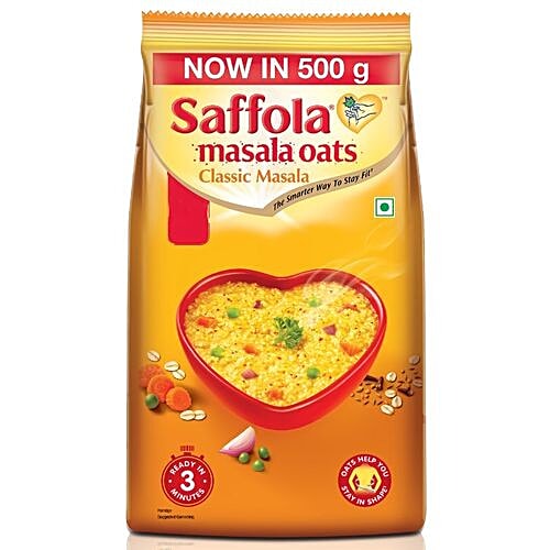 Saffola Masala Oats - Classic Masala, 2x500 g Multipack 