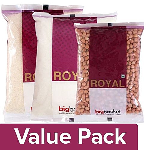 bb Royal Idli - Sooji 2kg + Sugar 2kg + Peanuts/ Mungaphali/Shengdana - Raw 500gm, Combo 3 Items 